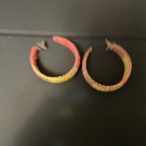 Semi hoop wide earrings